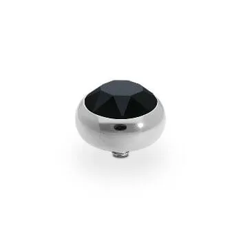 Qudo Sesto 10mm Silver Topper - Jet Black