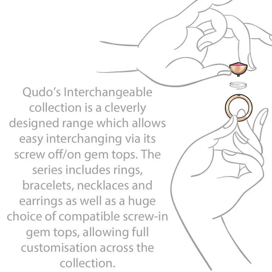 Qudo Tondo Deluxe 13mm Silver Topper - Metallic Blue