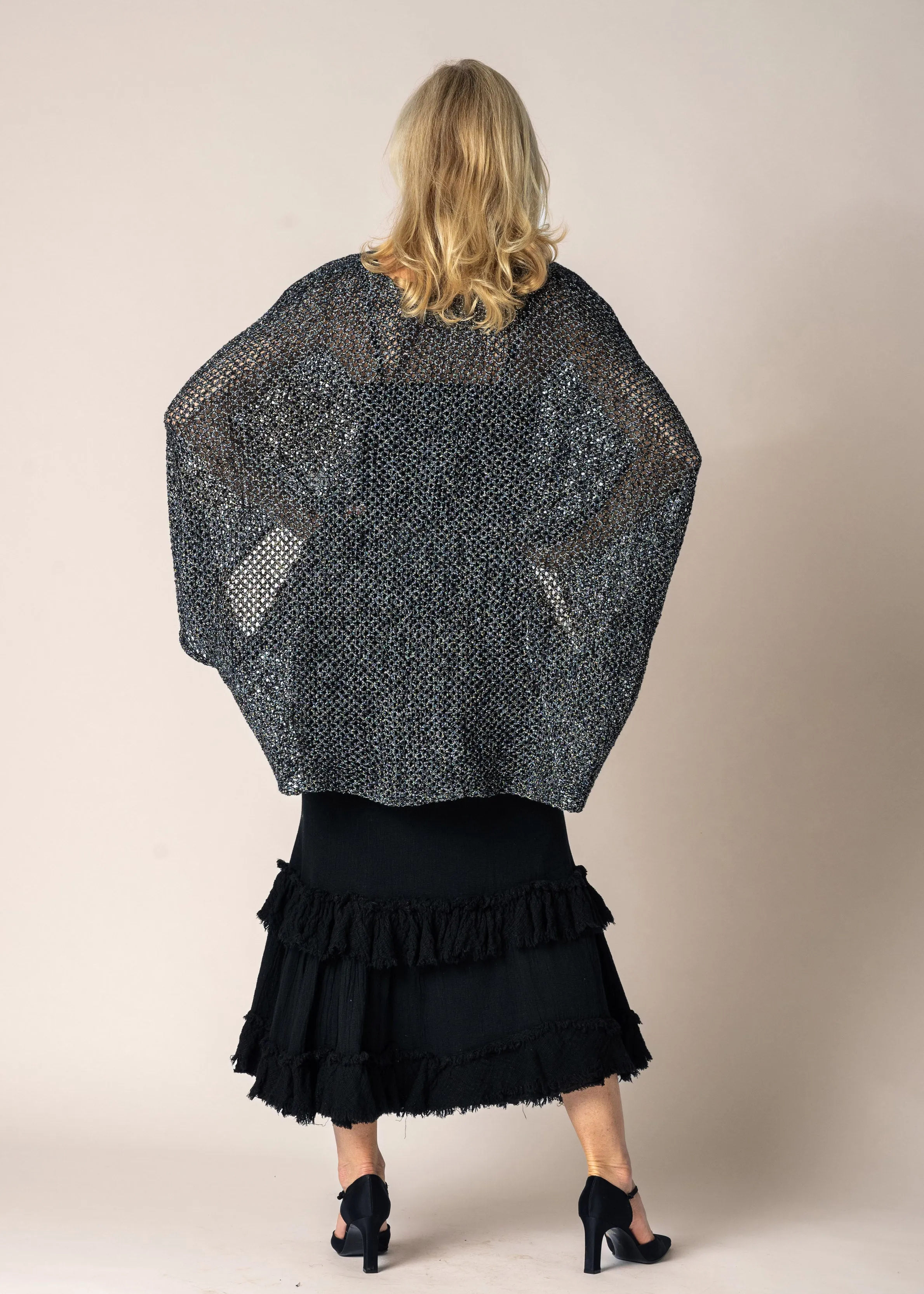 Quilla Knit Top in Silver