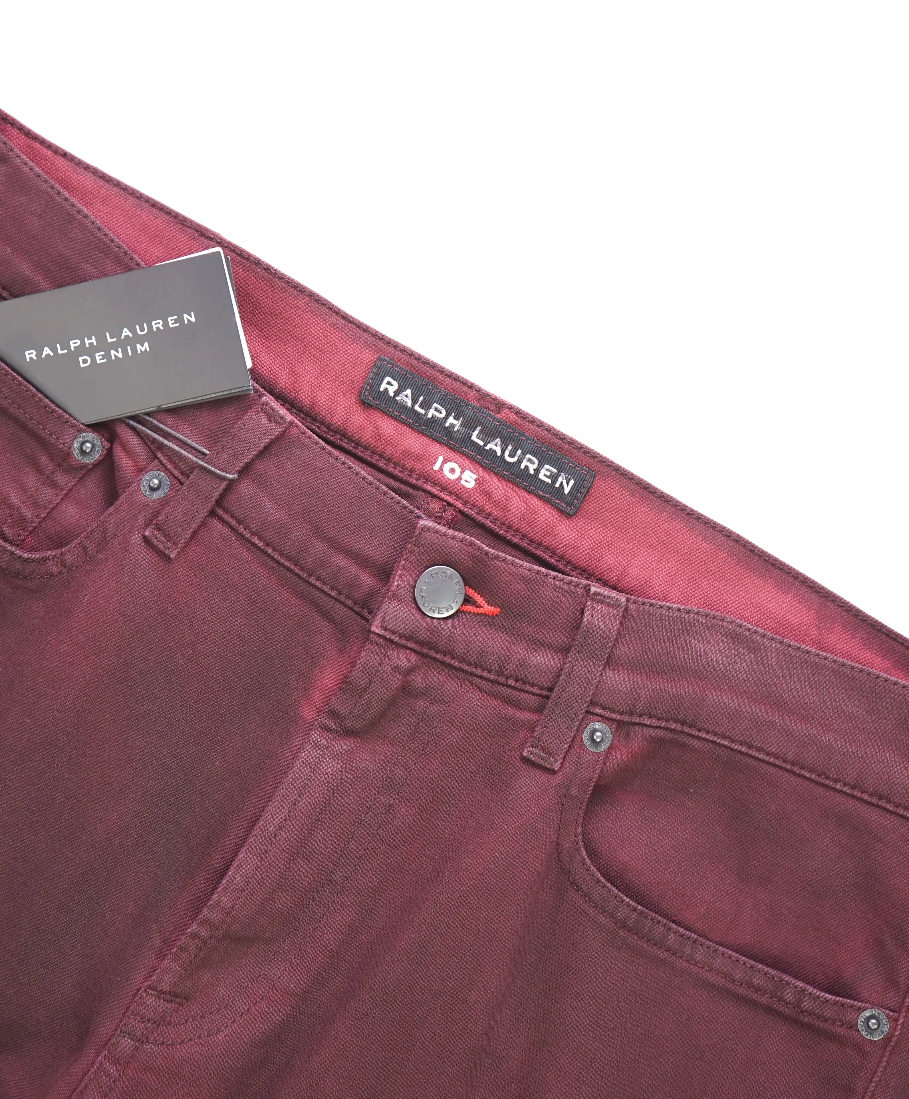 RALPH LAUREN BLACK LABEL - "105" Burgundy Cigarette Jeans Pants - 31W