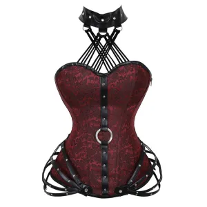 Red Harness Corset with Choker