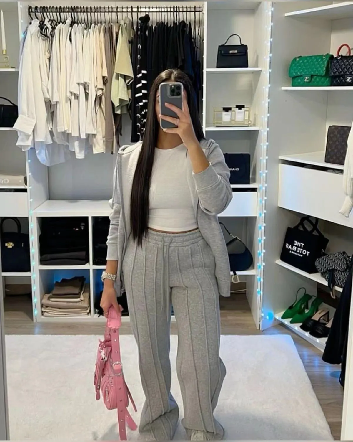 Relaxed Fit Pleated Drawstring Casual Trousers