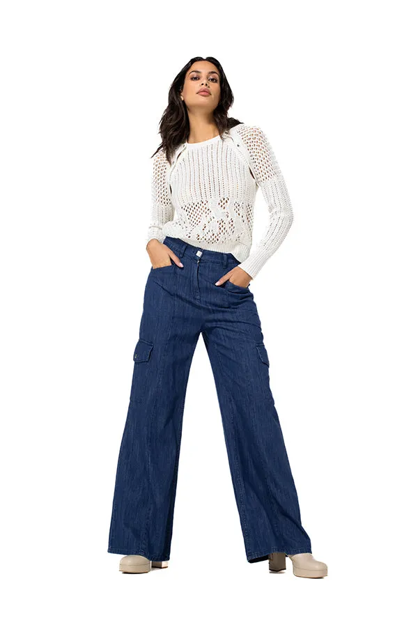 REMOVABLE SLEEVES LOOSE-KNIT PULLOVER