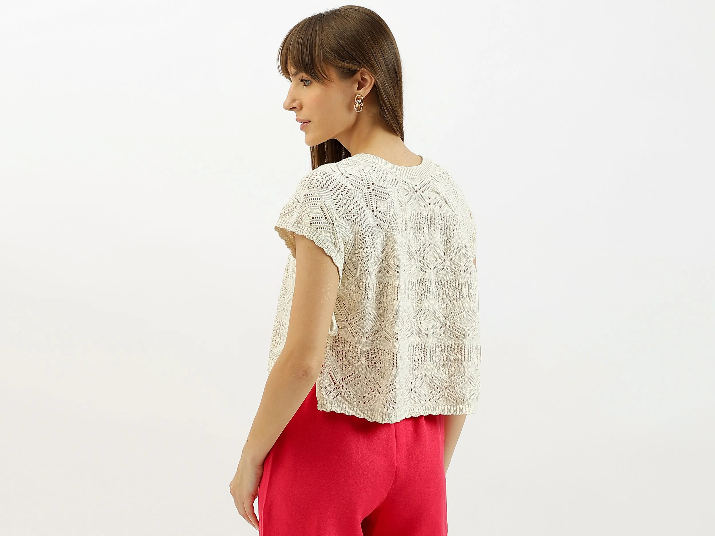 Round Neck Knitted Tops