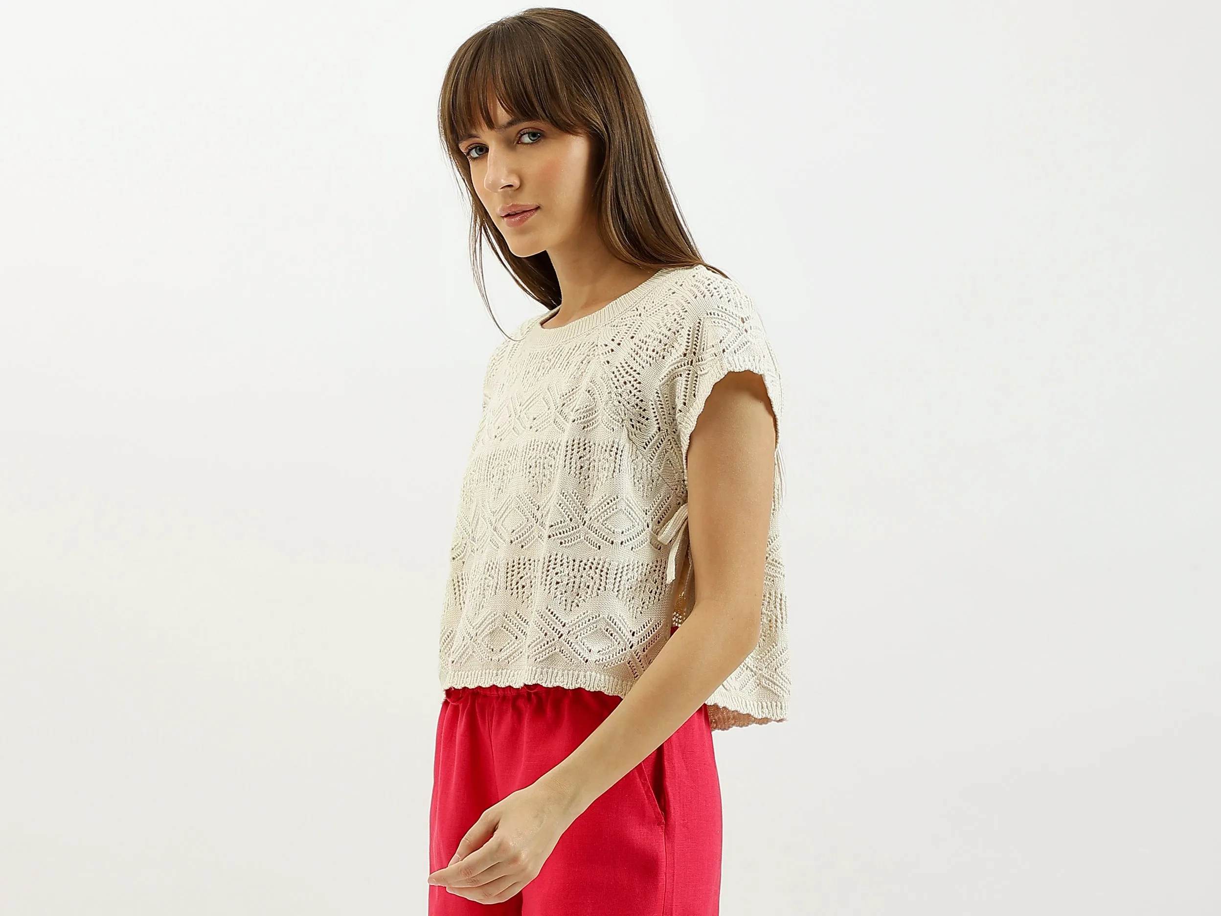 Round Neck Knitted Tops