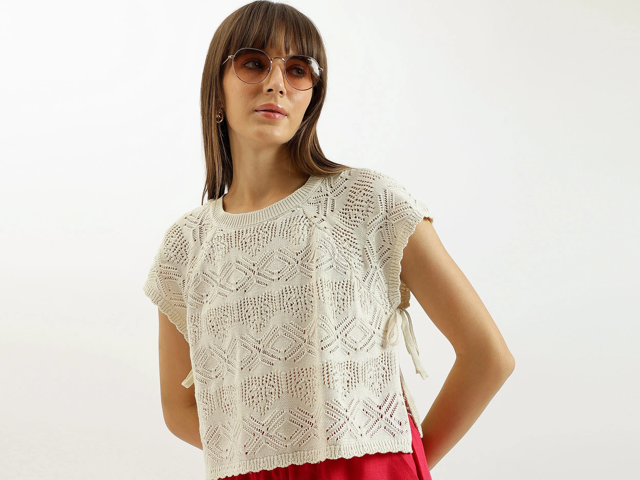 Round Neck Knitted Tops
