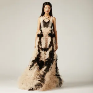 Ruffled Evening Gown