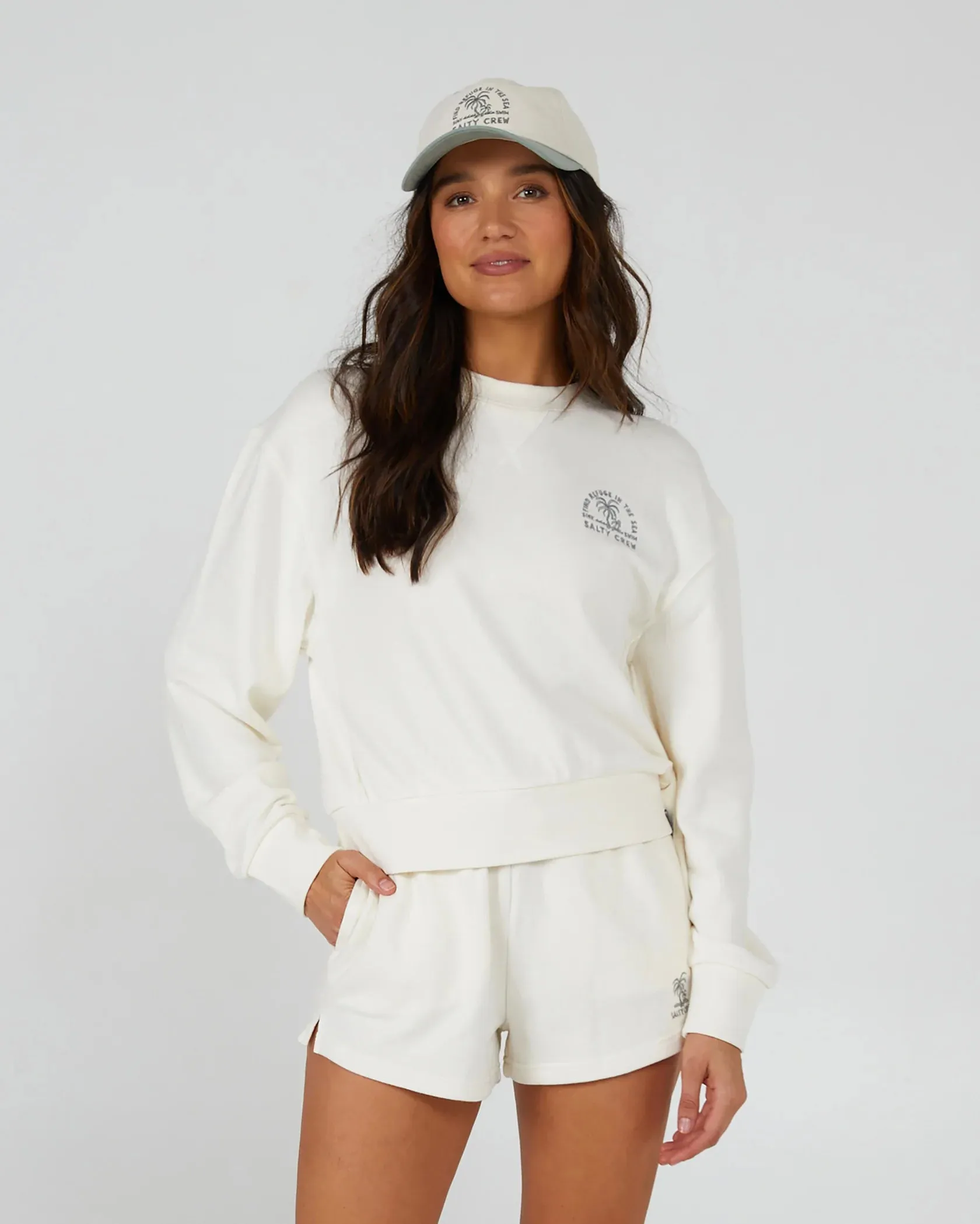 Salty Crew - Sandbar Women’s Crew - Off White