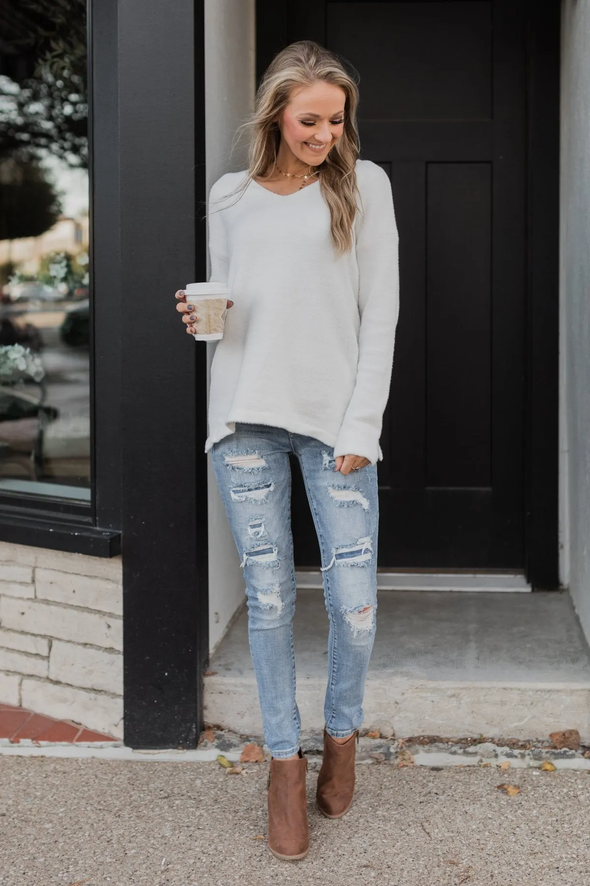 Say You Do Sweater- Off White