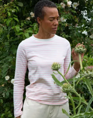 Shoba Organic Cotton Top In Off White & Amaranth
