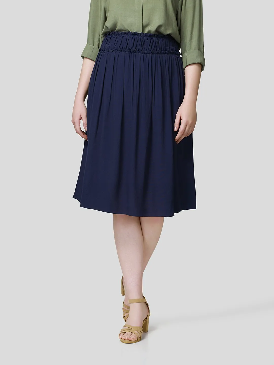Skirt With Gathered Waistband Detail