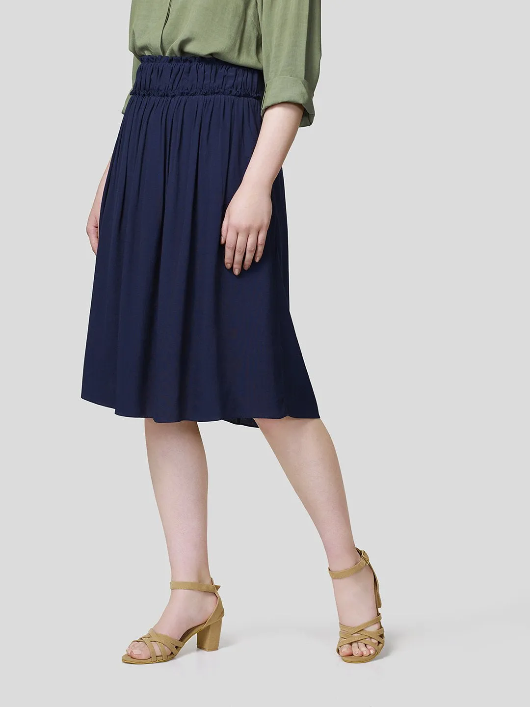 Skirt With Gathered Waistband Detail
