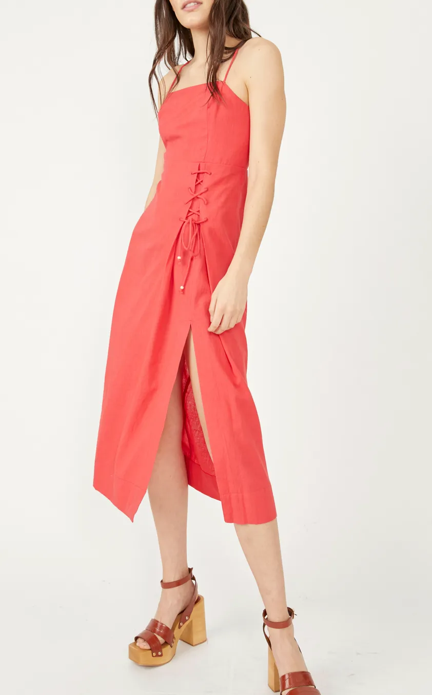 Sleeveless Tie Back Midi Dress