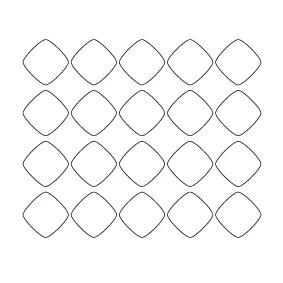 Small Chubby Diamond Charms - 10 Pairs