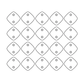 Small Chubby Diamond Charms - 10 Pairs