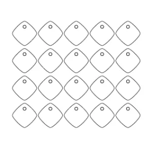 Small Chubby Diamond Charms - 10 Pairs