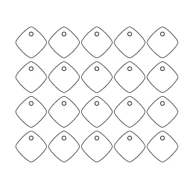 Small Chubby Diamond Charms - 10 Pairs