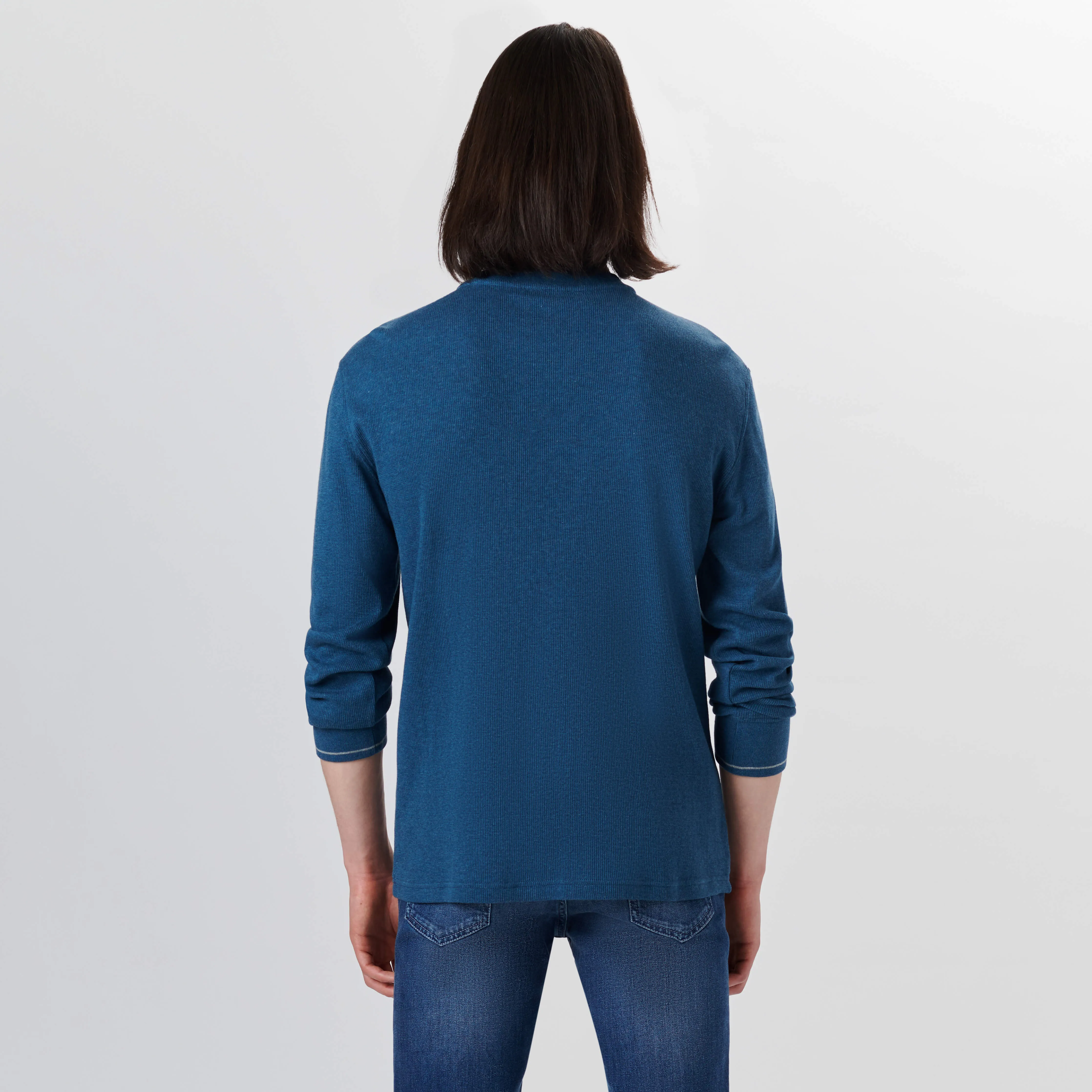 Solid & Stripe Combo Crew Neck Sweater