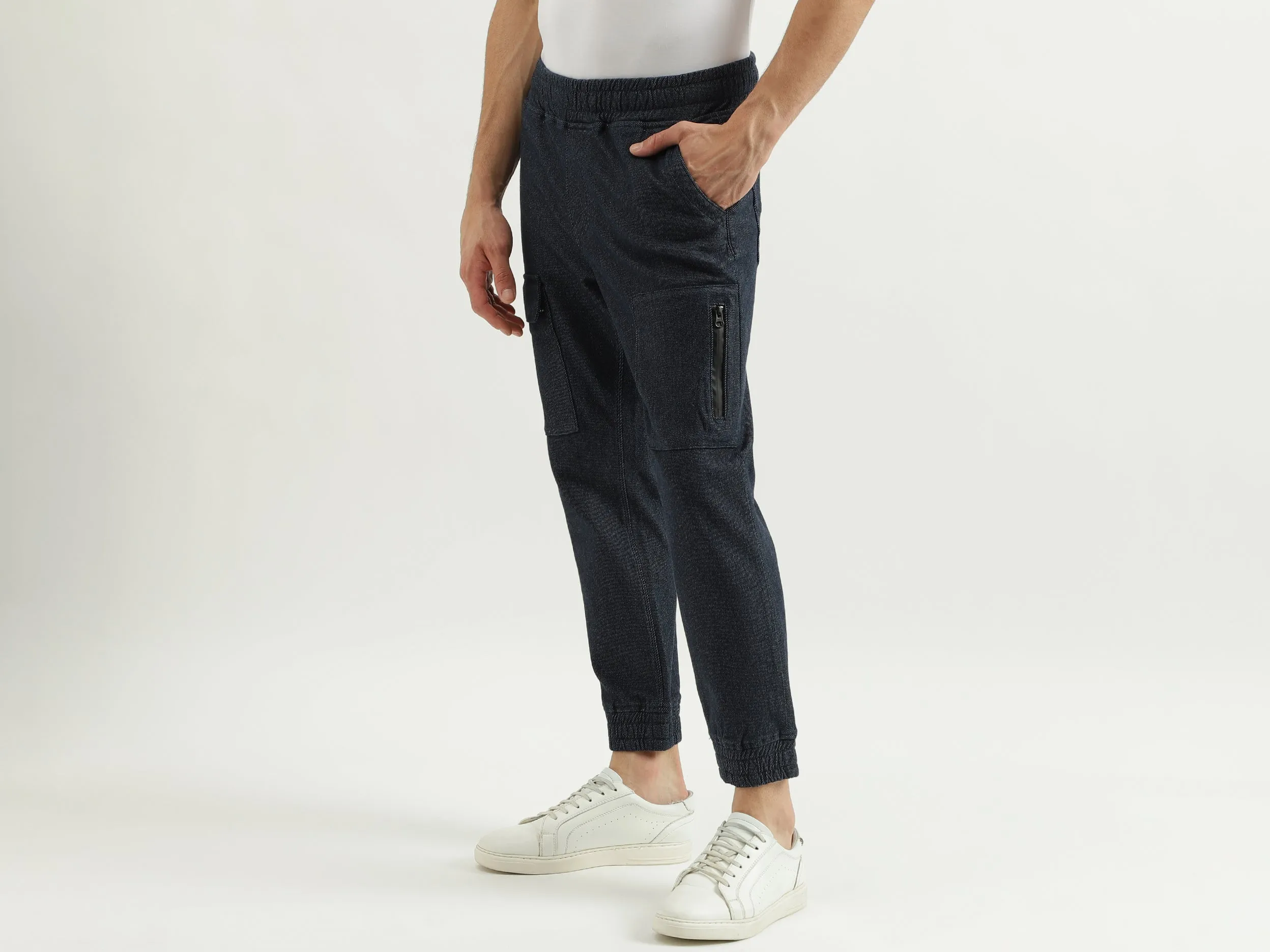 Solid Jogger Fit Trousers