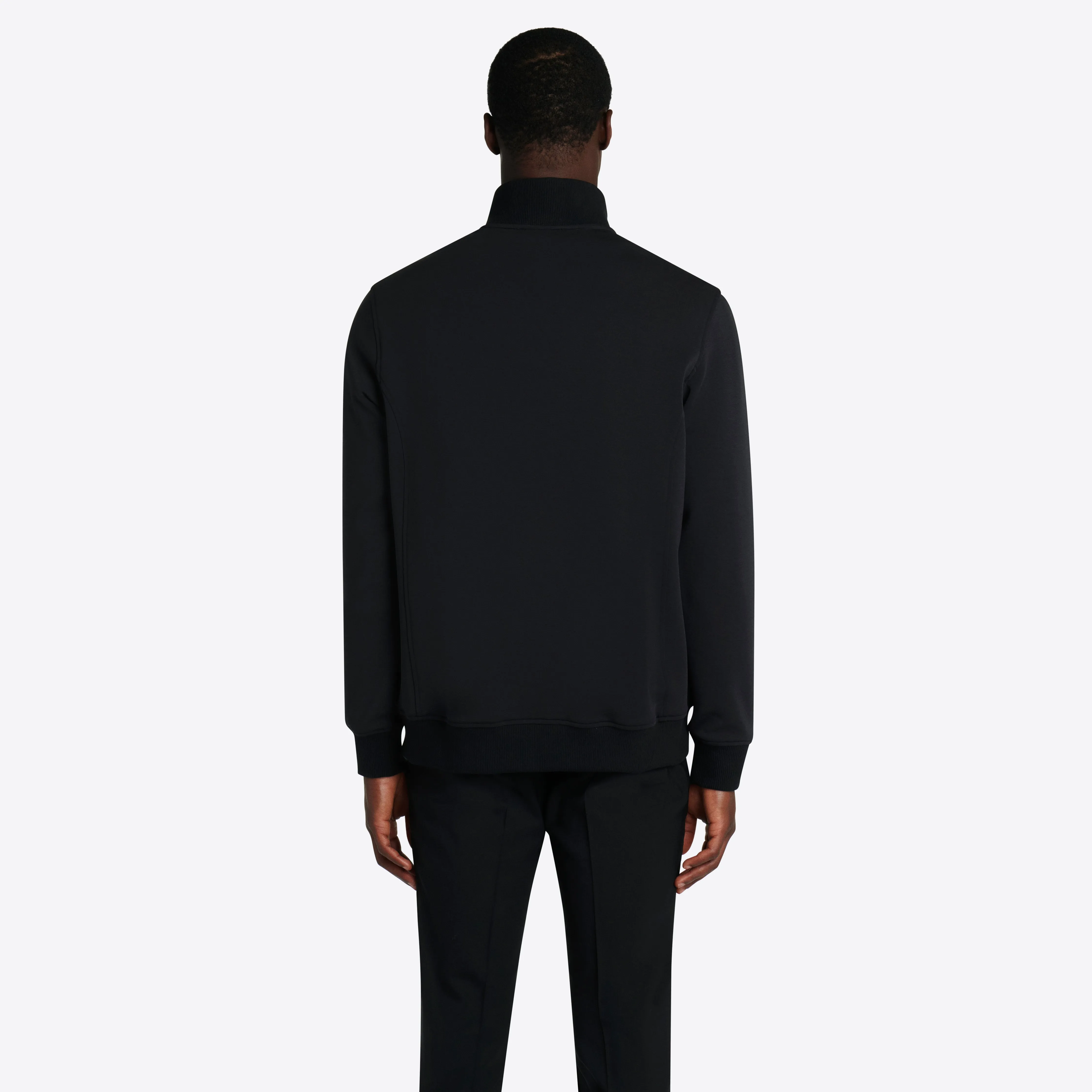 Solid Quarter Zip Mock Neck Pullover