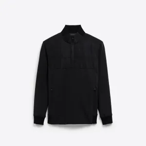 Solid Quarter Zip Mock Neck Pullover