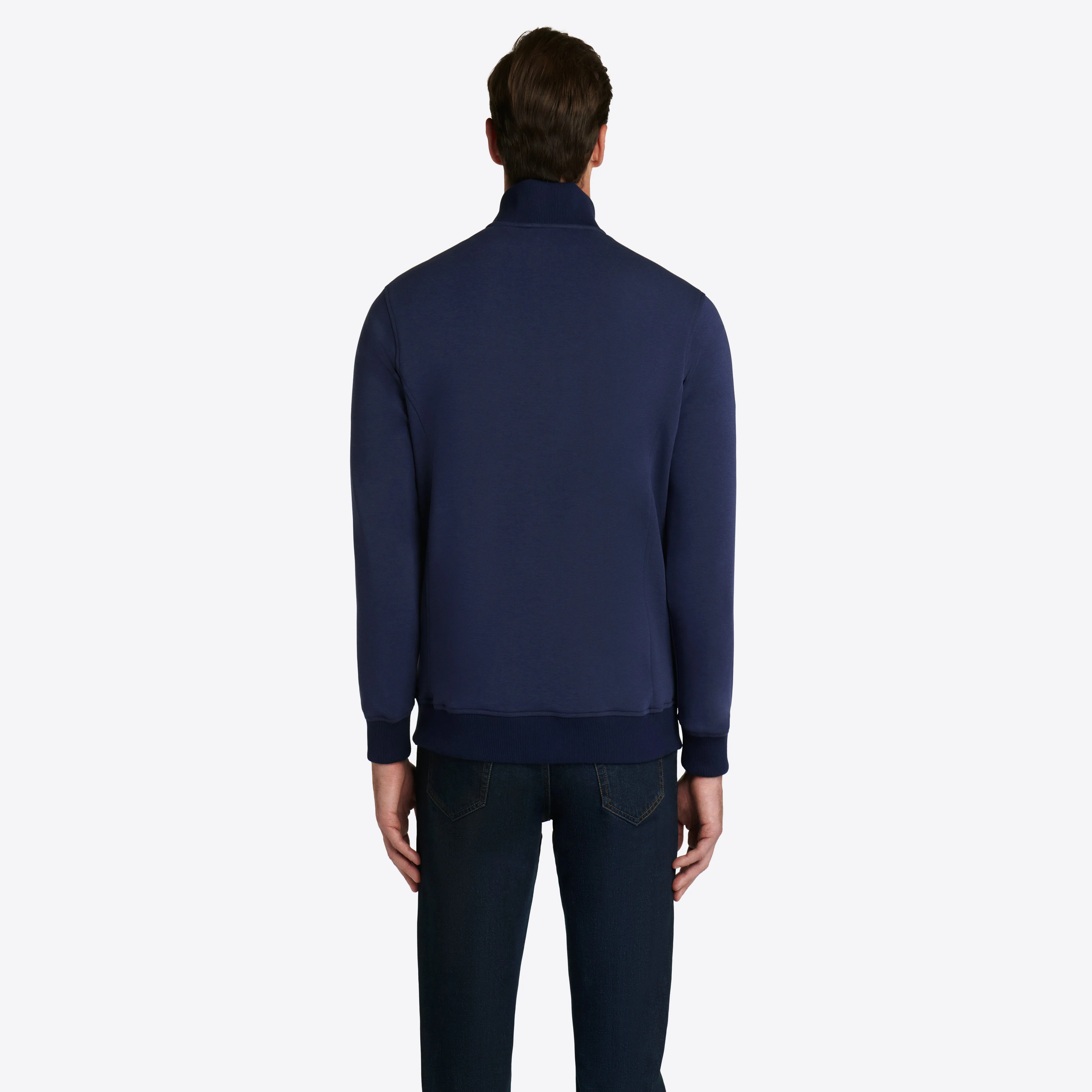 Solid Quarter Zip Mock Neck Pullover