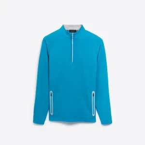 Solid Quarter Zip Mock Neck Pullover