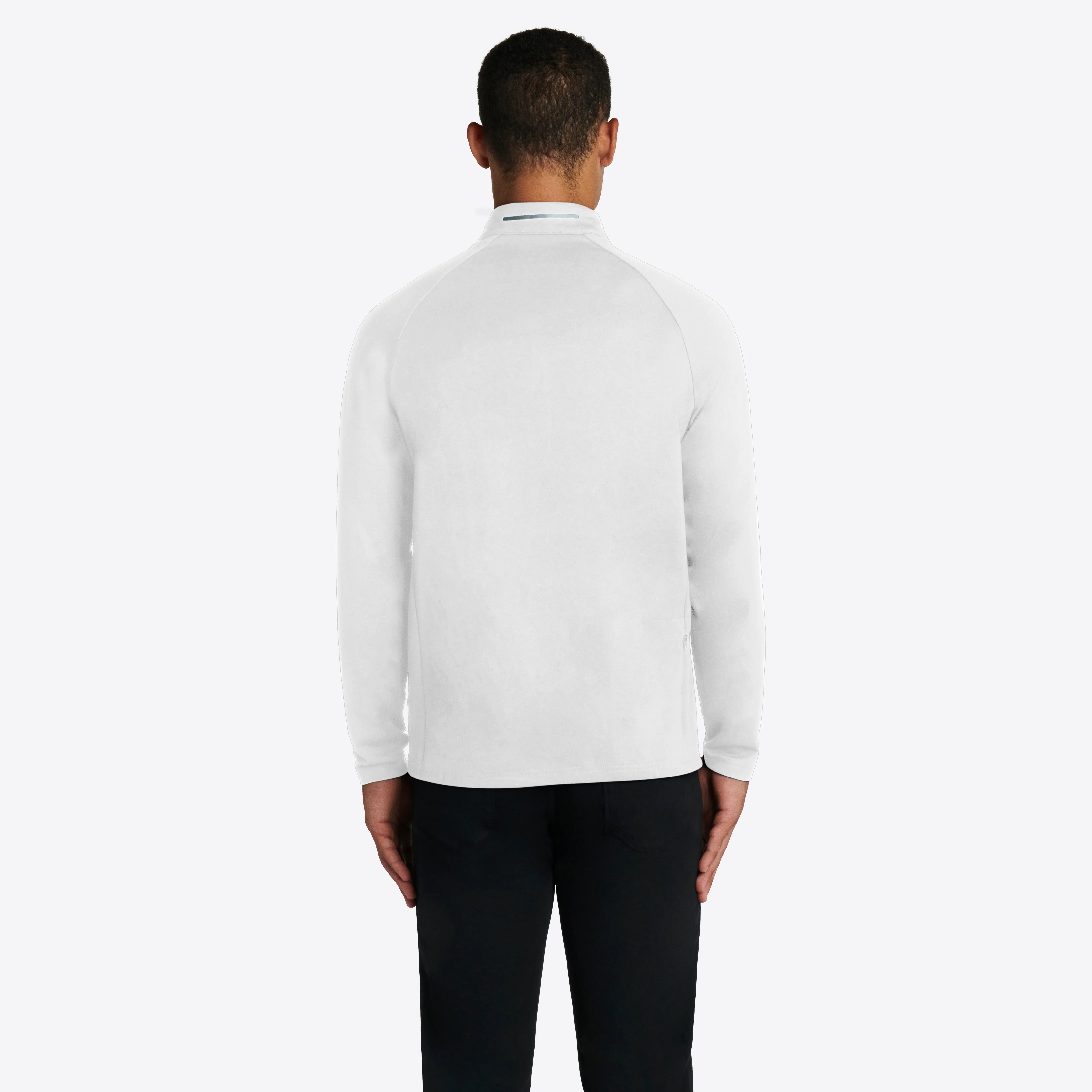 Solid Quarter Zip Mock Neck Pullover