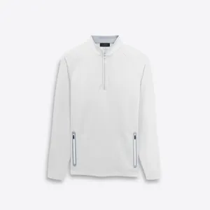 Solid Quarter Zip Mock Neck Pullover