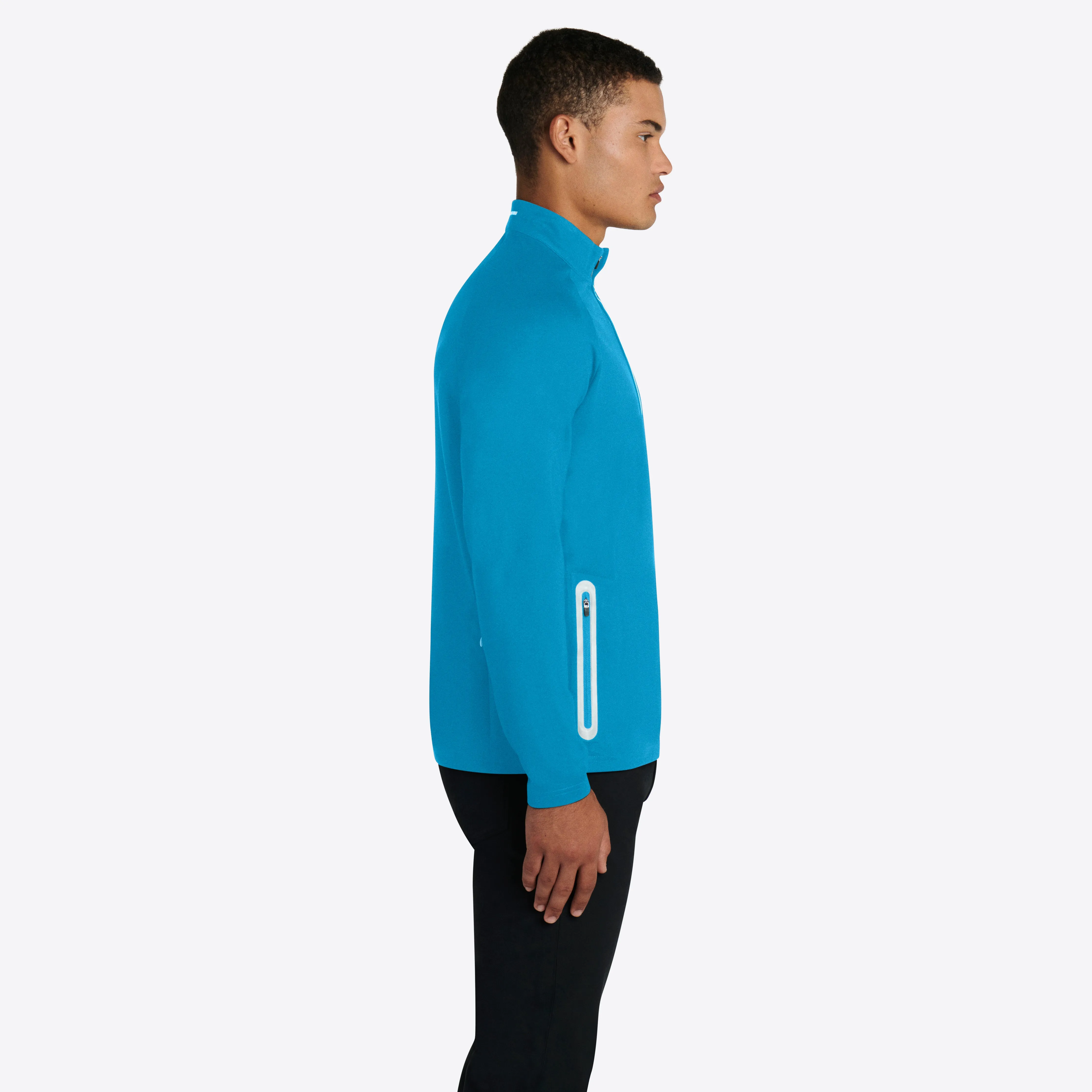 Solid Quarter Zip Mock Neck Pullover