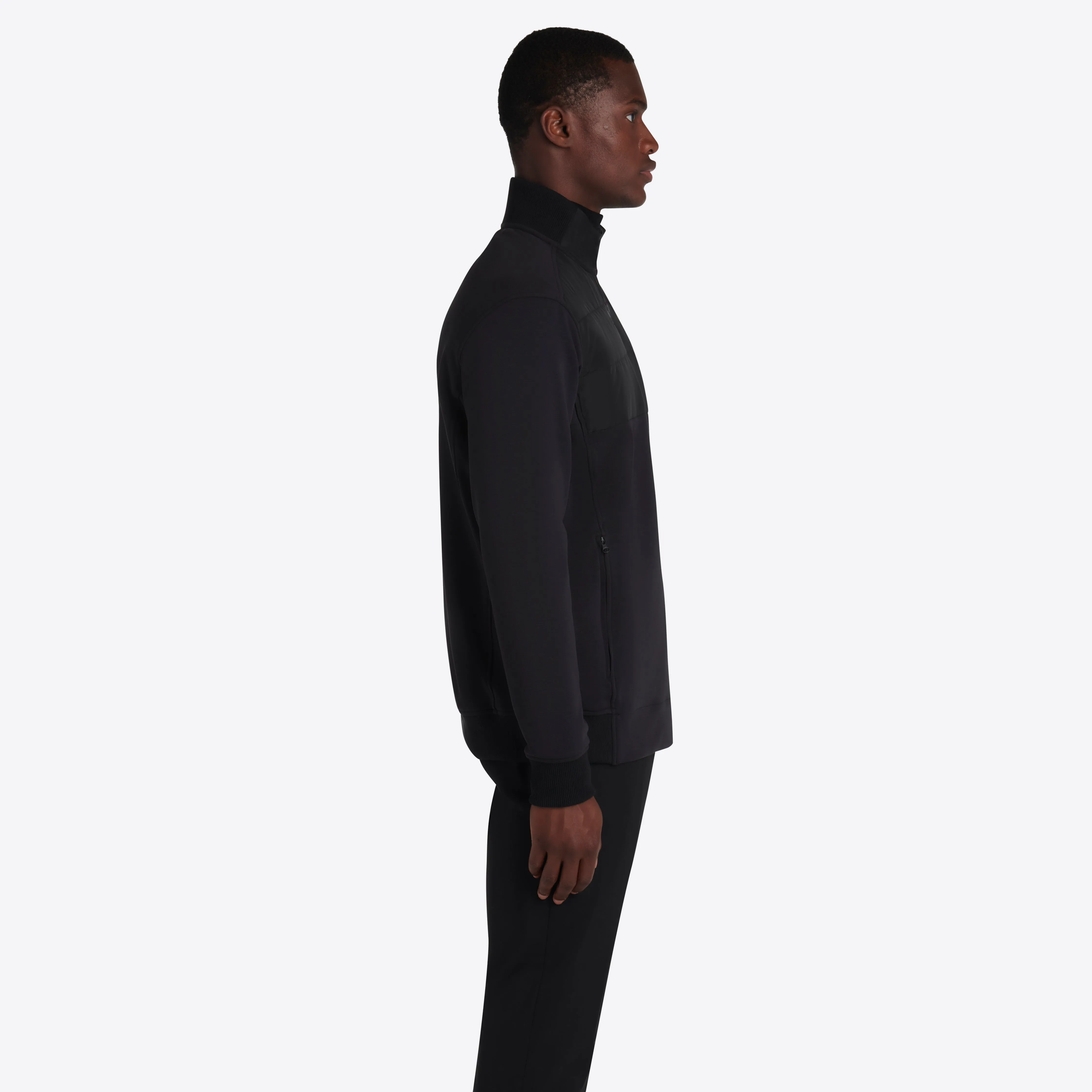 Solid Quarter Zip Mock Neck Pullover