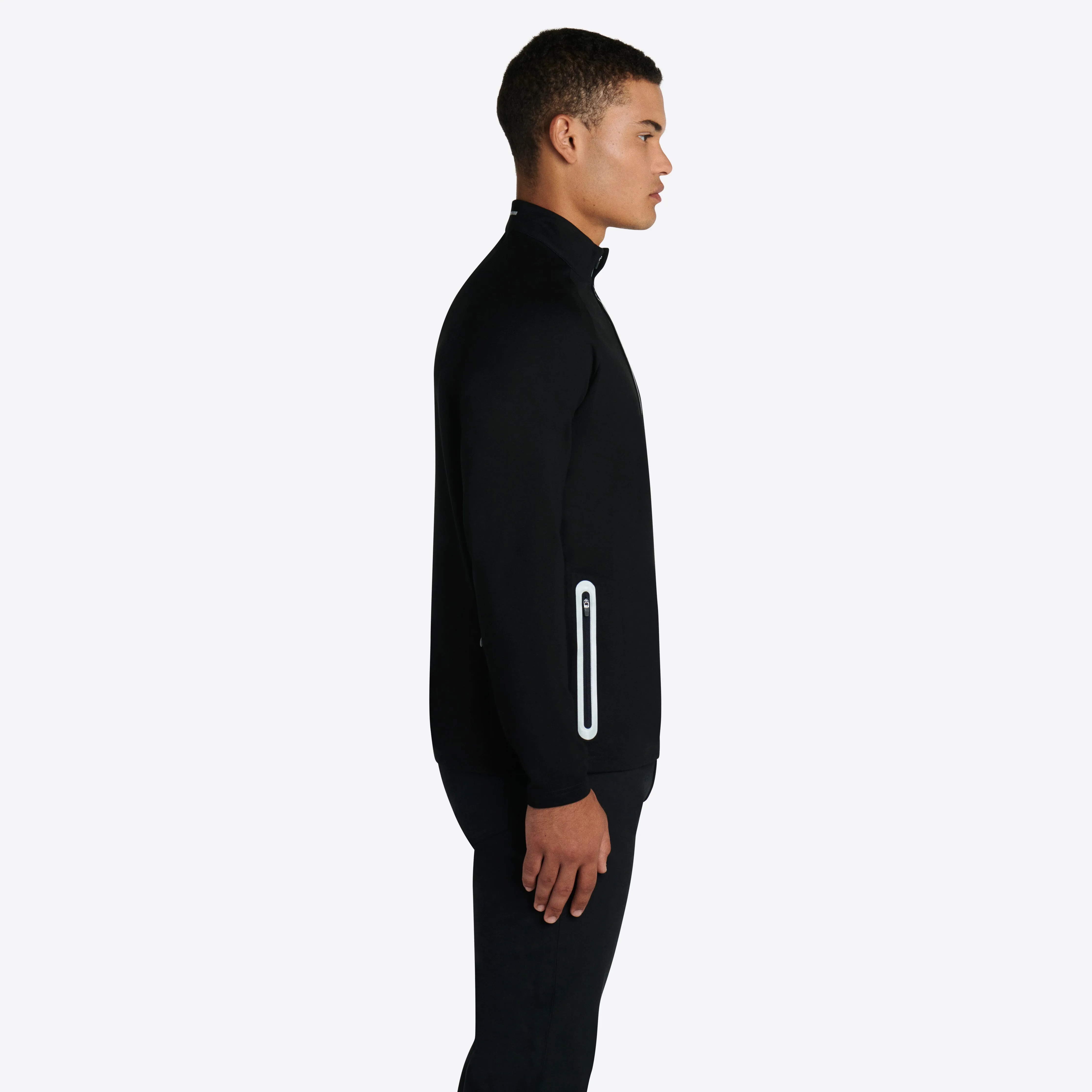 Solid Quarter Zip Mock Neck Pullover