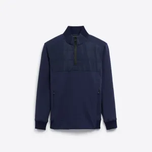Solid Quarter Zip Mock Neck Pullover