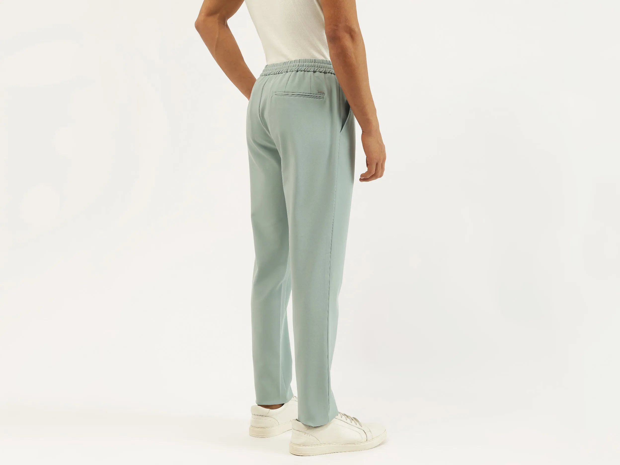 Solid Relaxed Fit Trousers