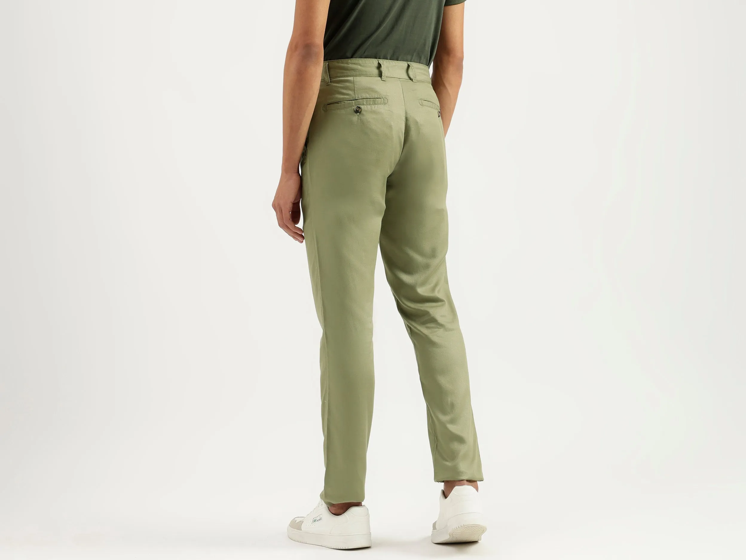 Solid Relaxed Fit Trousers