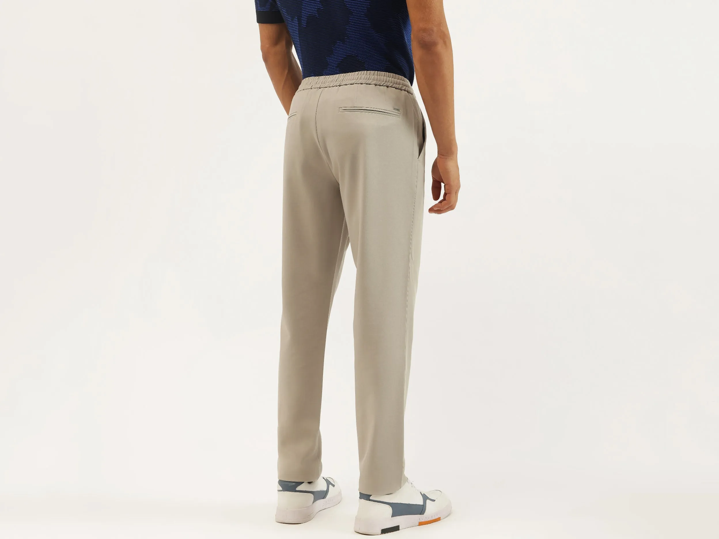Solid Relaxed Fit Trousers