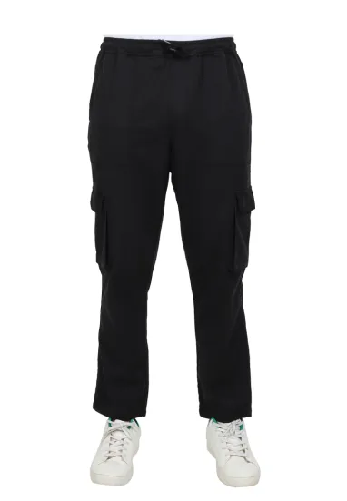 Solid Relaxed Fit Trousers