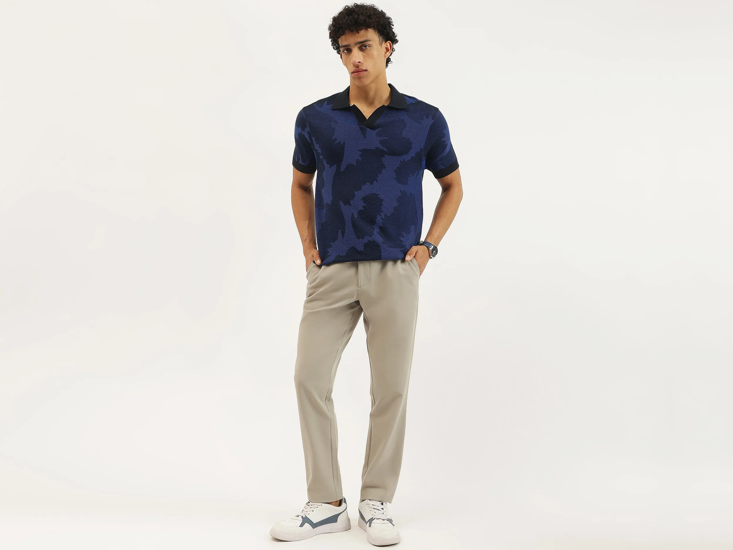 Solid Relaxed Fit Trousers