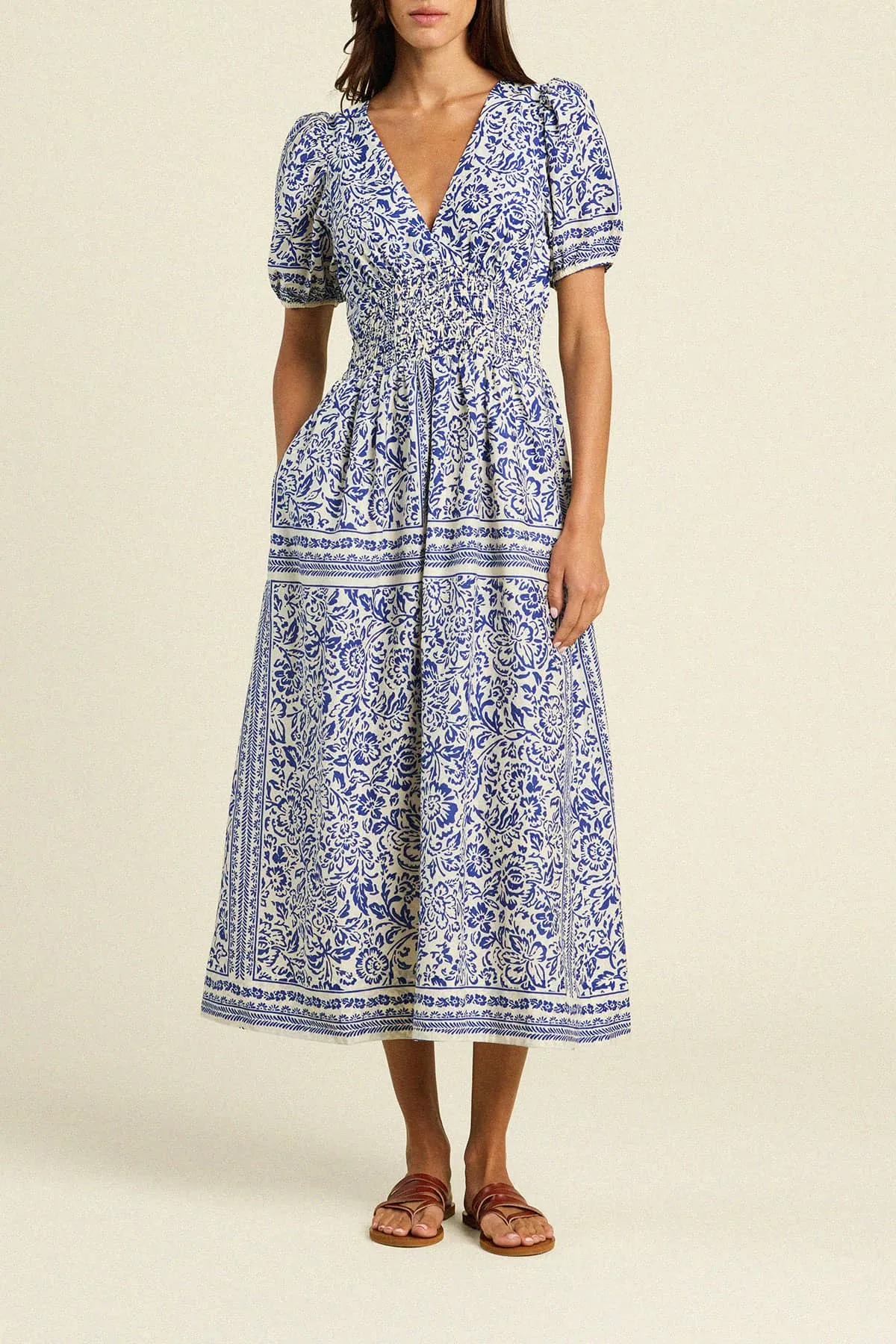 Sonia Dress - Hydra Border