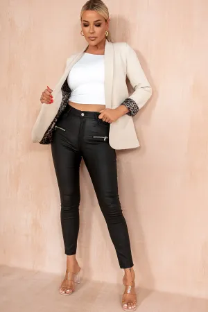 Sorcha Black Wax High Waist Jeans