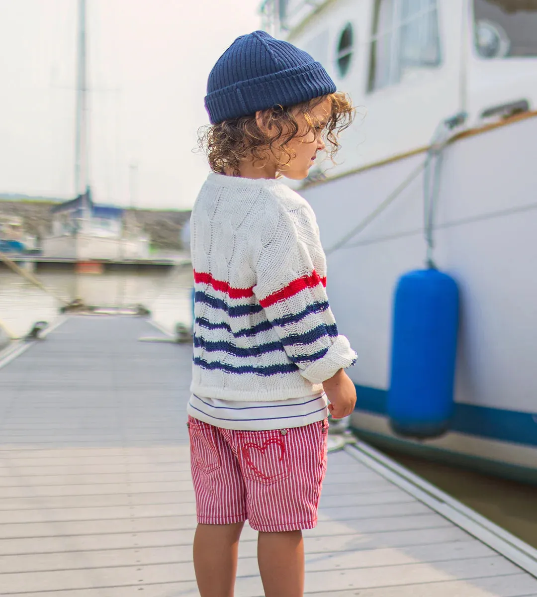 Souris Mini Striped Knitted Sweater - Baby