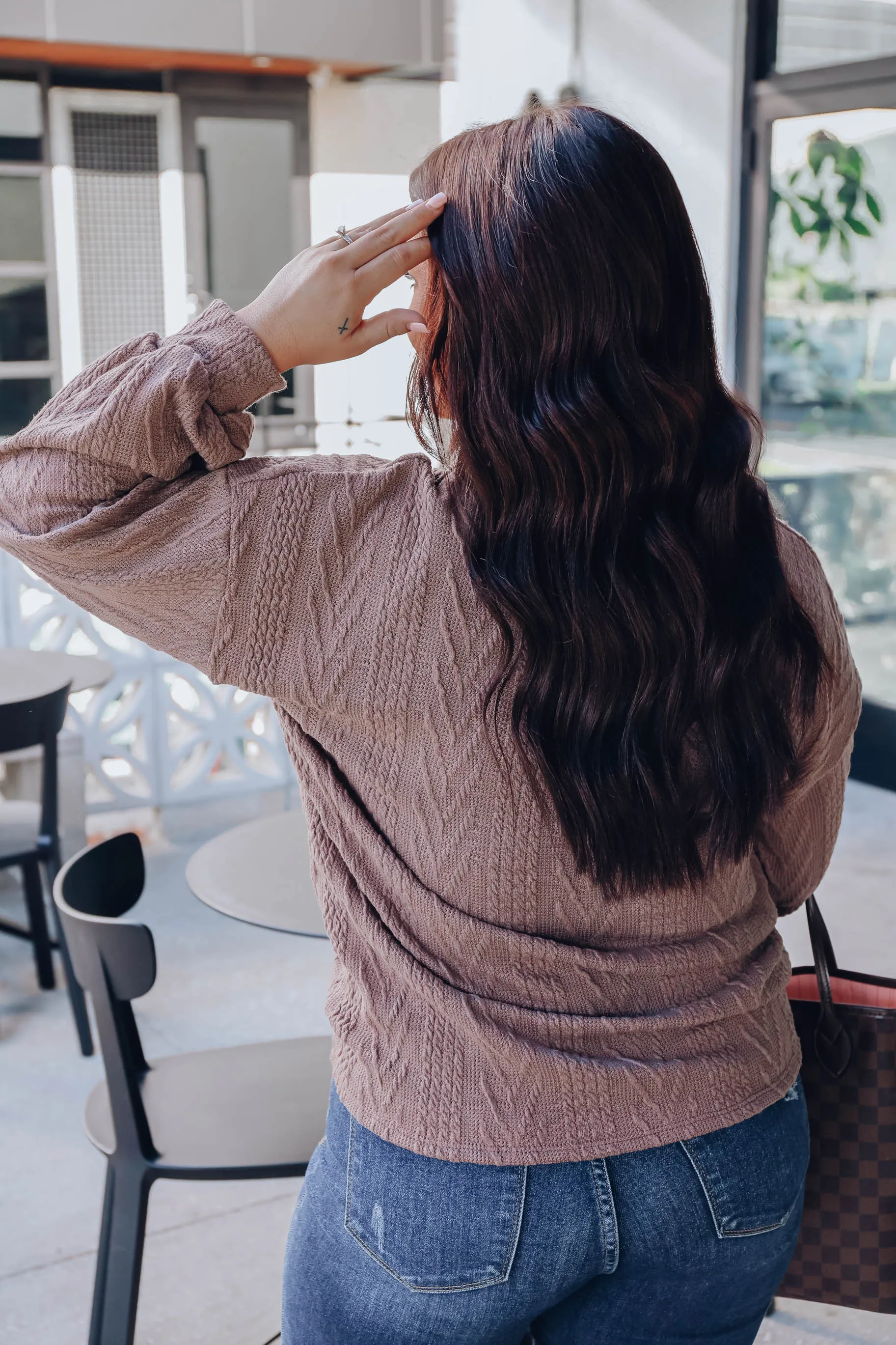 Stitched Together Pullover - Mocha