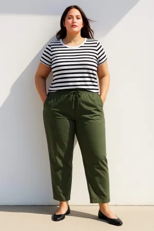 Straight Fit High Waist Straight Leg Modal Trousers
