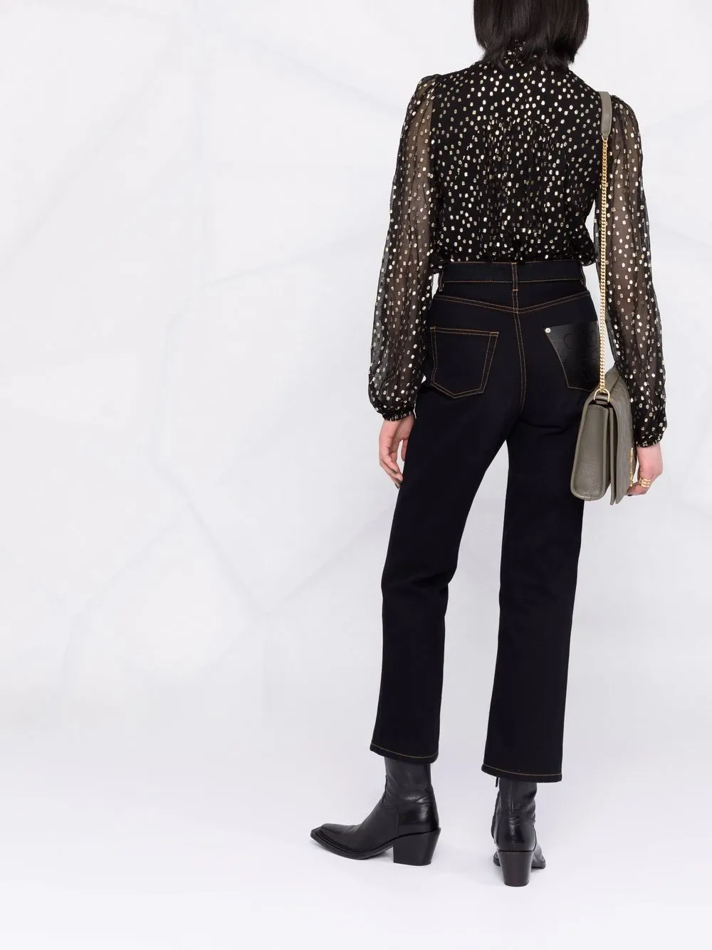Tie neck blouse