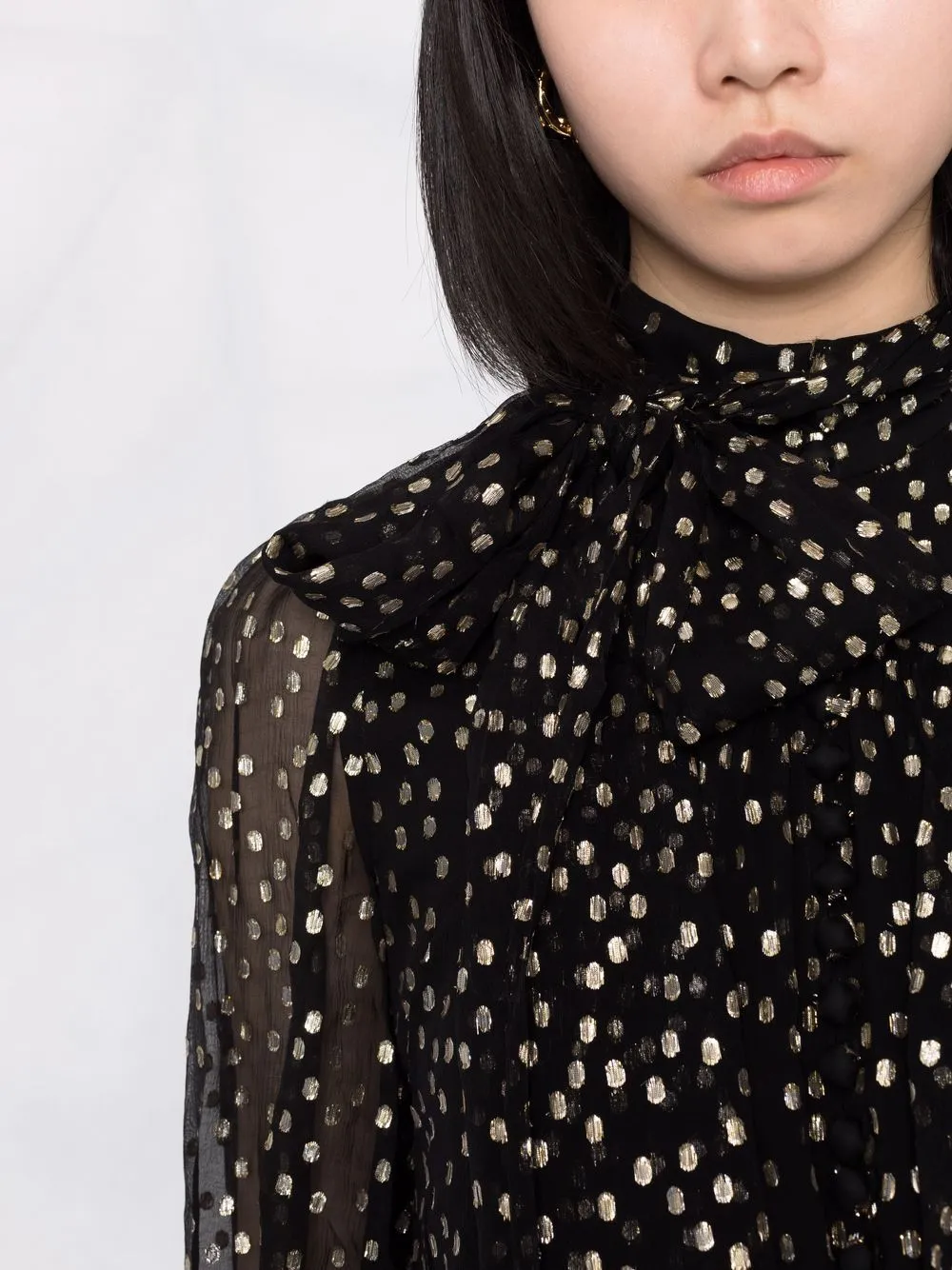 Tie neck blouse