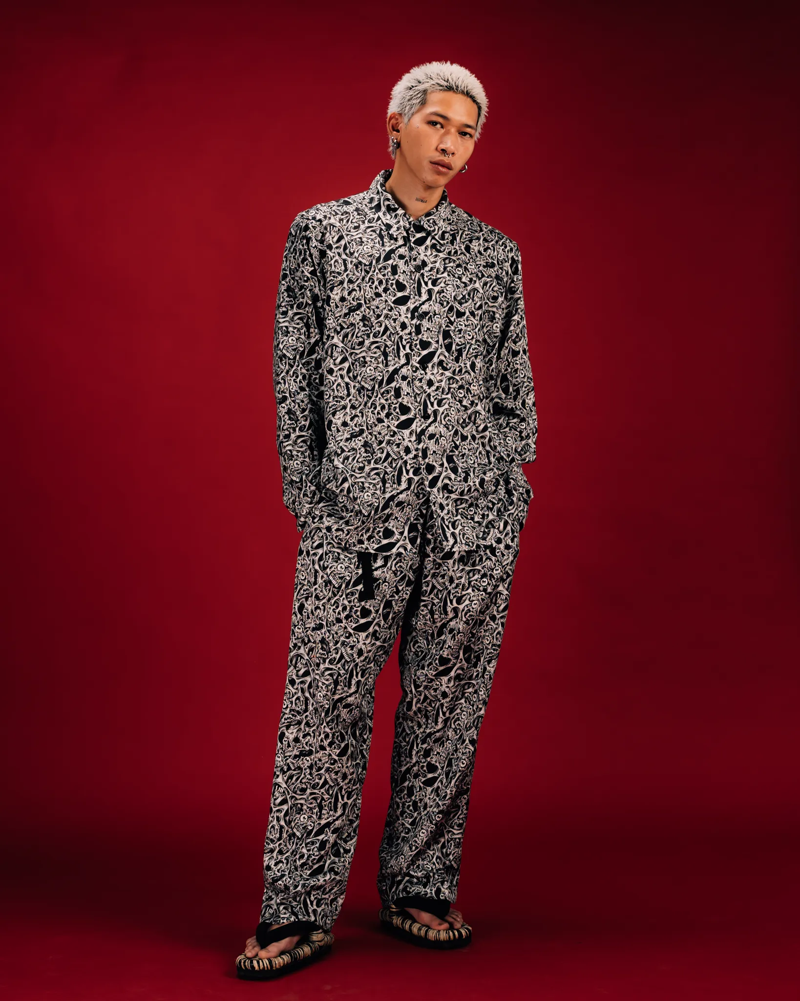 [UNISEX] RAFEL DELALANDE X LOCO MOSQUITO BELTED TROUSERS