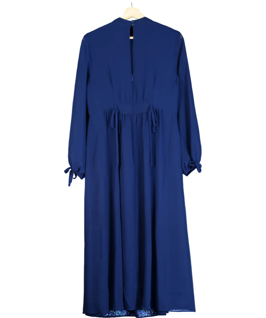 Whistles Blue Ivy Midi Dress UK 10