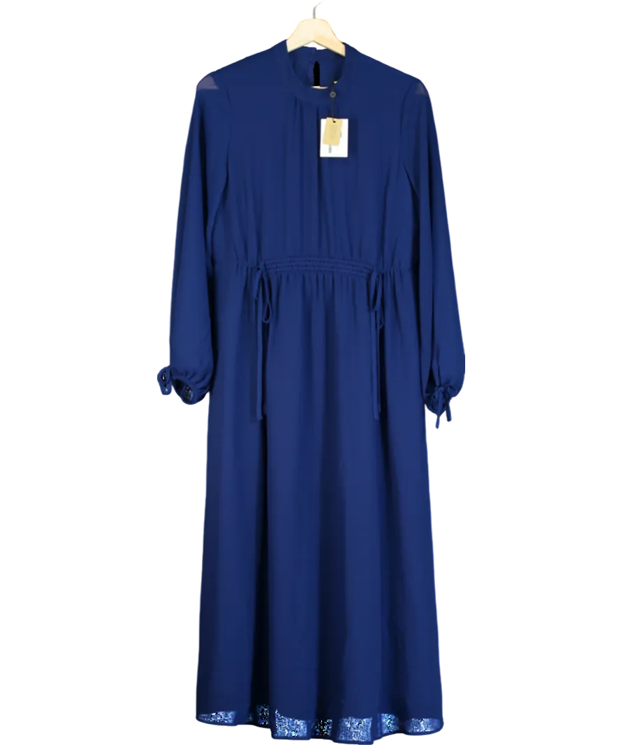 Whistles Blue Ivy Midi Dress UK 10