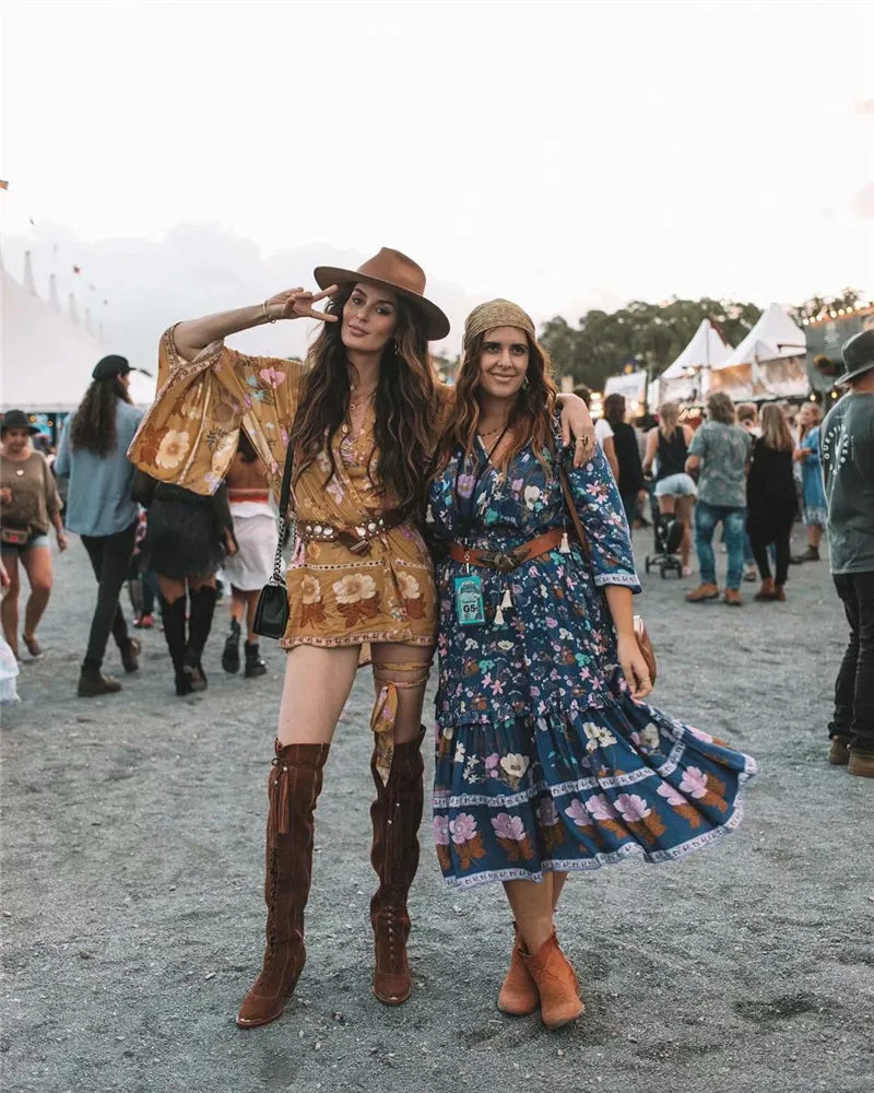 women floral print beach dresses