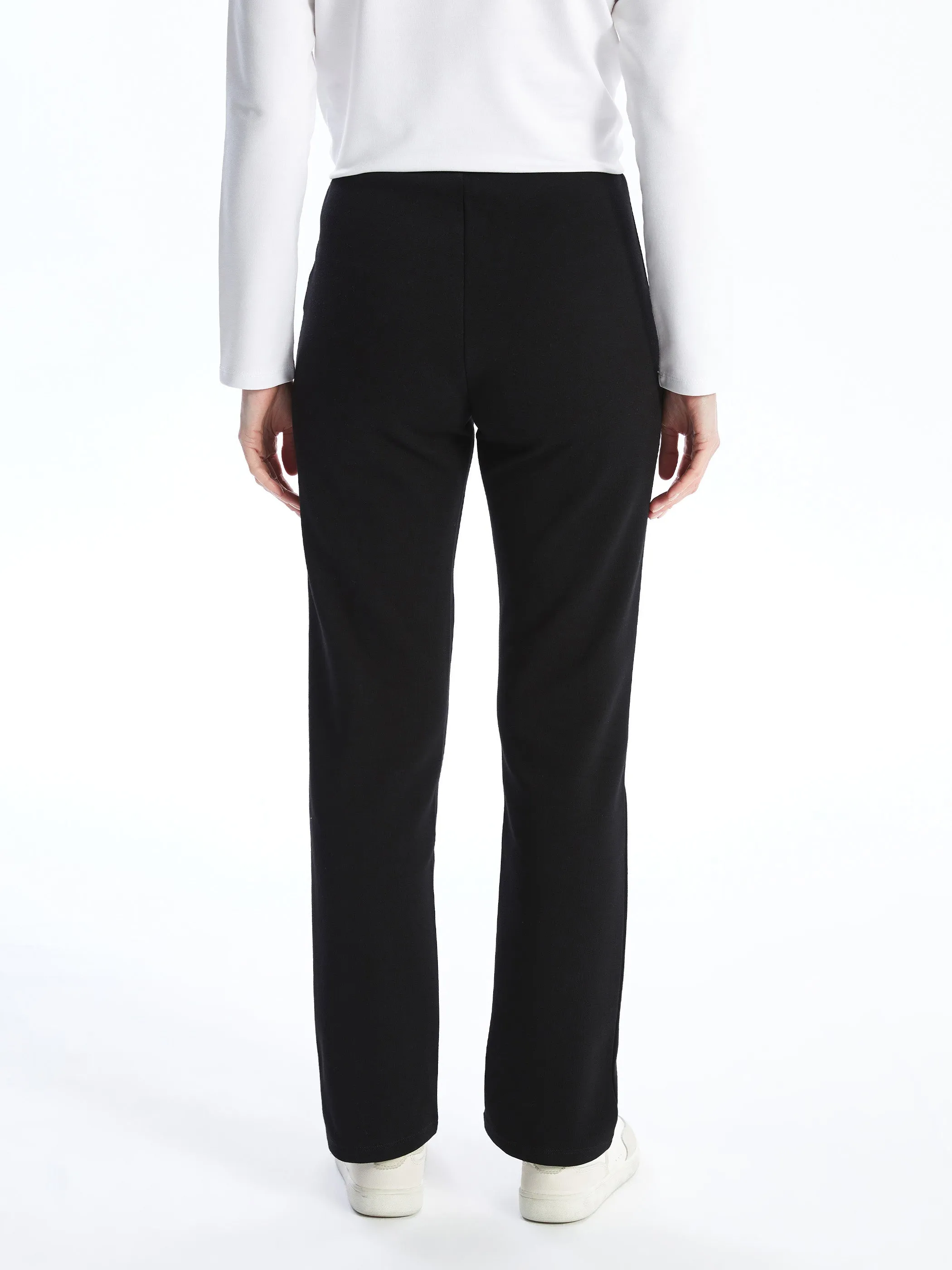 Women's Elastic Waist Plain Sweatpants